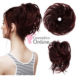 Coc modern din par artificial  FQC-909 Visiniu Inchis